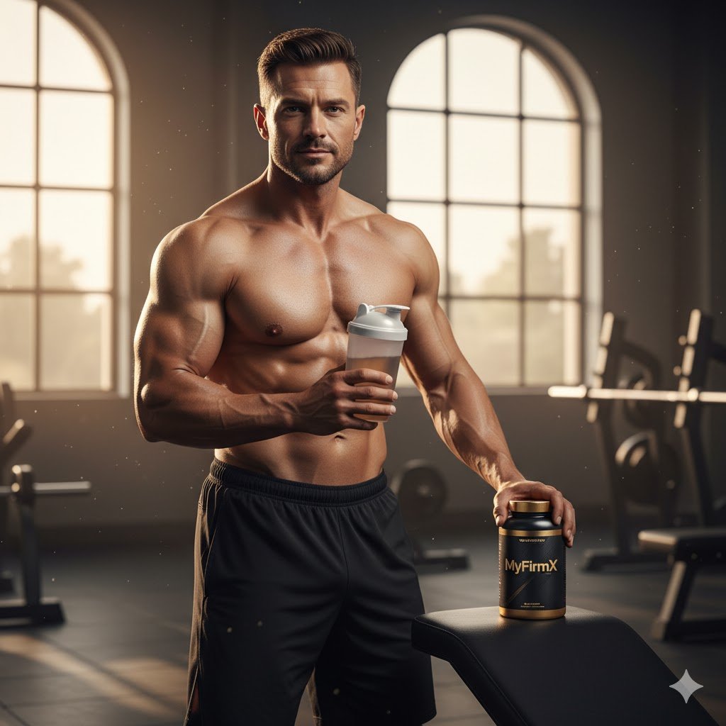 Man training in a gym